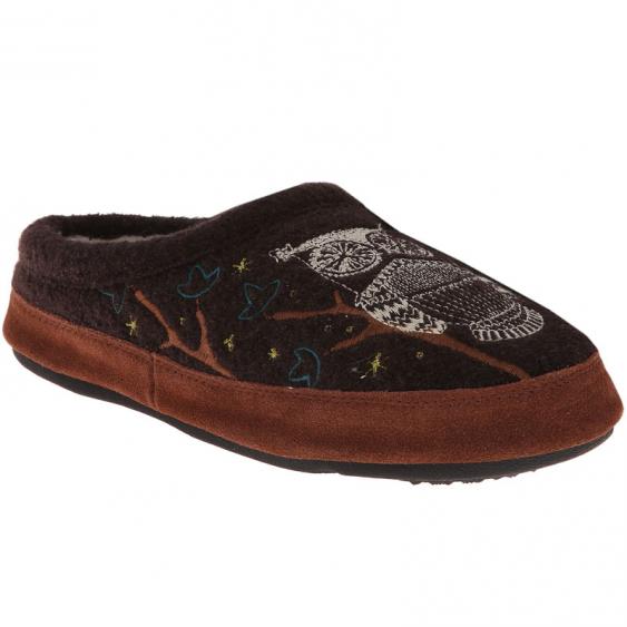 Acorn Forest Mule Chocolate Owl A10077CHO (Women's)