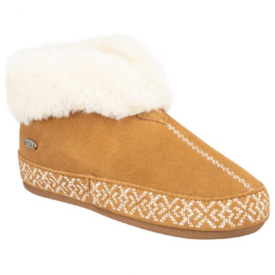 Acorn Greta Embroidered Bootie Slipper Buckskin (Women's)