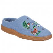 Acorn Embroidered Boiled Wool Clog Denim (Women's)
