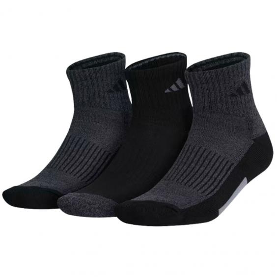 Adidas Cushioned X 3 3-Pack Quarter Socks Black/ Onix Grey/ Grey (Men's)