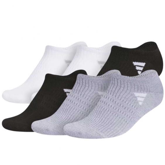 Adidas SuperLite 3.0 6-Pack No Show Socks White/ Black/ Grey (Women's)