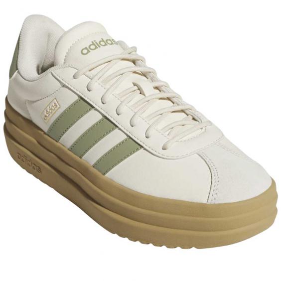 Adidas VL Court Bold Sneaker Beige/ Green/ Gold (Women's) Adidas VL Court Bold Sneaker Beige/ Green/ Gold (Women's)