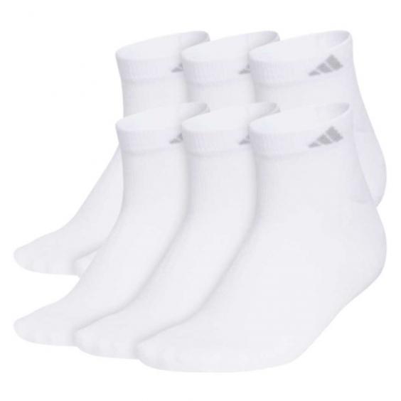 Adidas Classic Cushioned 6-Pack Low Cut White/ Clear Onix Grey (Women's)