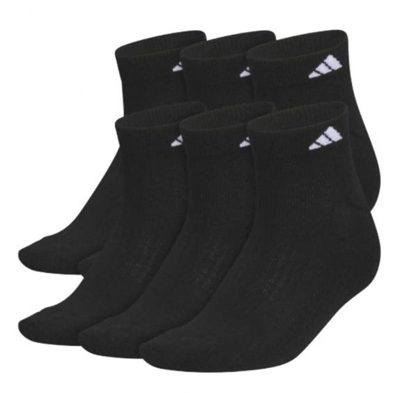Adidas Classic Cushioned 6-Pack Low Cut Black/ White (Women's Adidas Classic Cushioned 6-Pack Low Cut Black/ White (Women's