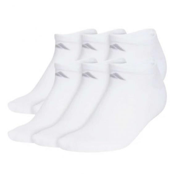 Adidas Classic Cushioned 6-Pack No Show White/ Clear Onix Grey (Women's) Adidas Classic Cushioned 6-Pack No Show White/ Clear Onix Grey (Women's)
