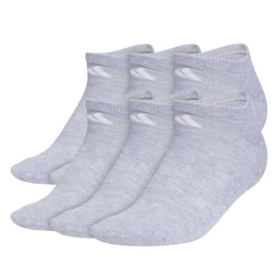 Adidas Classic Cushioned 6-Pack No Show Cool Light Heather/ White (Women's) 