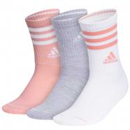 Adidas Cushioned 3-Strip 3.0 3-Pack Crew Semi Pink Spark/ Grey/ White (Women's)