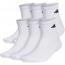 Adidas Athletic Cushioned 6-Pack Quarter Socks White/ Black (Men's)