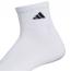 Adidas Athletic Cushioned 6-Pack Quarter Socks White/ Black (Men's) 1