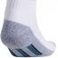 Adidas Cushioned X 3 3-Pack Mid-Crew Quarter White/ Grey/ Orbit Indigo Blue (Men's) 1