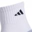 Adidas Cushioned X 3 3-Pack Mid-Crew Quarter White/ Grey/ Orbit Indigo Blue (Men's) 3