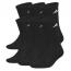 Adidas Classic Cushioned 6-Pack Crew Black/ White (Men's)
