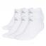 Adidas Classic Cushioned 6-Pack No Show White/ Clear Onix Grey (Women's)