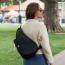 AmeriBag 15'' Microfiber Healthy Back Bag Tote Black 5