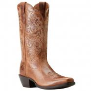 Ariat Round Up Square Toe Western Boot Ready Russet (Women's)