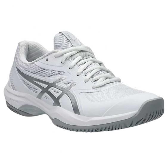Asics Gel-Game FF Tennis Shoe White/ Pure Silver (Women's) Asics Gel-Game FF Tennis Shoe White/ Pure Silver (Women's)