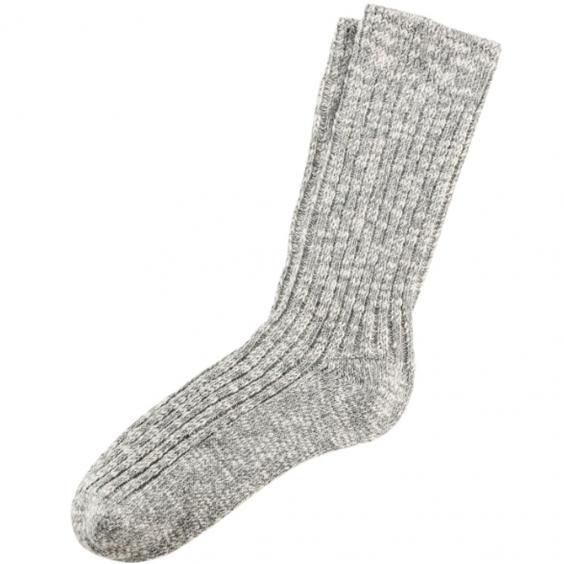 Birkenstock Cotton Slub Socks Grey/ White (Men's)