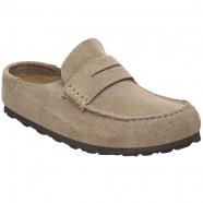 Birkenstock Naples Wrapped Loafer Clog Taupe Suede (Unisex)