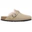 Birkenstock Boston Clog Shearling Taupe (Women's) 1