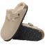 Birkenstock Boston Clog Shearling Taupe (Women's) 3