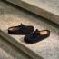 Birkenstock Naples Wrapped Loafer Clog Black Suede (Women's) 4