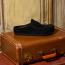 Birkenstock Naples Wrapped Loafer Clog Black Suede (Women's) 5