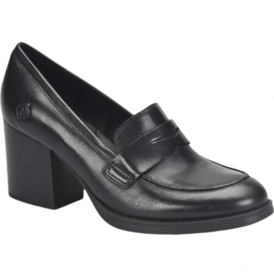 Born Holliston Heeled Loafer Black (Women's)