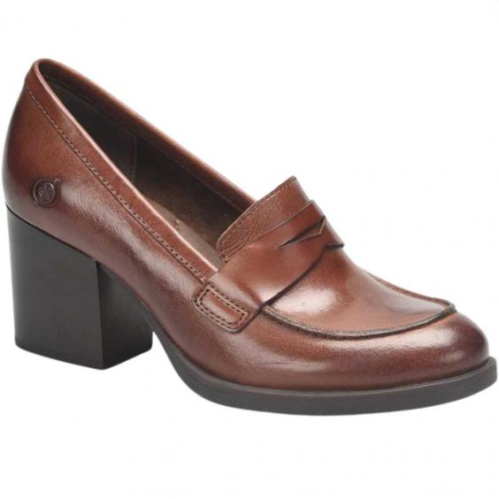 Born Holliston Heeled Loafer Brown Toffee (Women's)