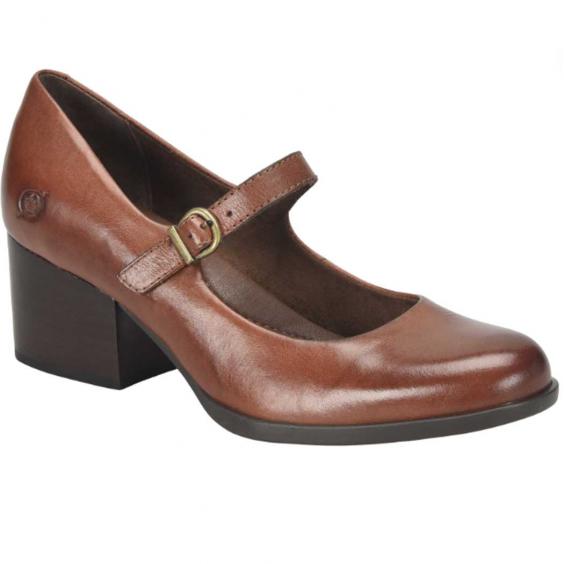 Born Kiki Mary Jane Pump Brown (Women's)