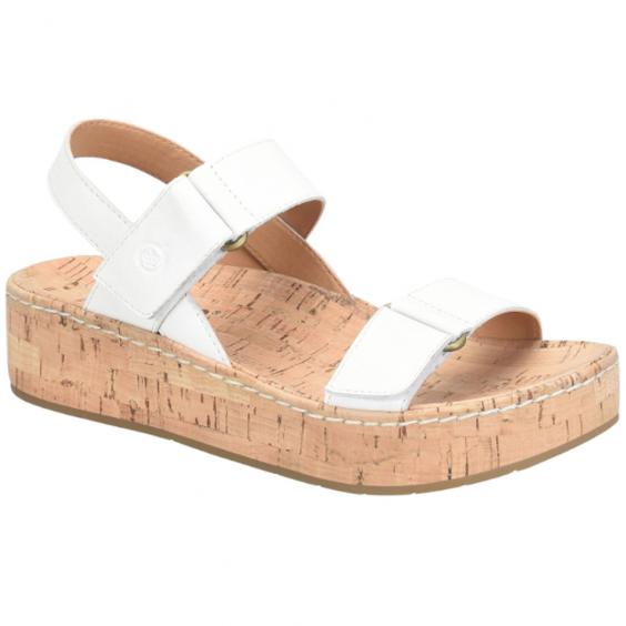 Born Sloan Platform Sandal White (Women's)