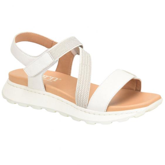 Born Mady Sandal White/ Natural (Women's)