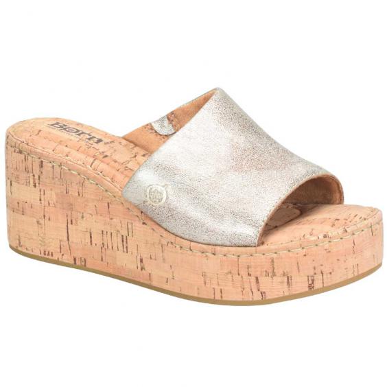 Born Shilo Platform Slide Light Gold (Women's)