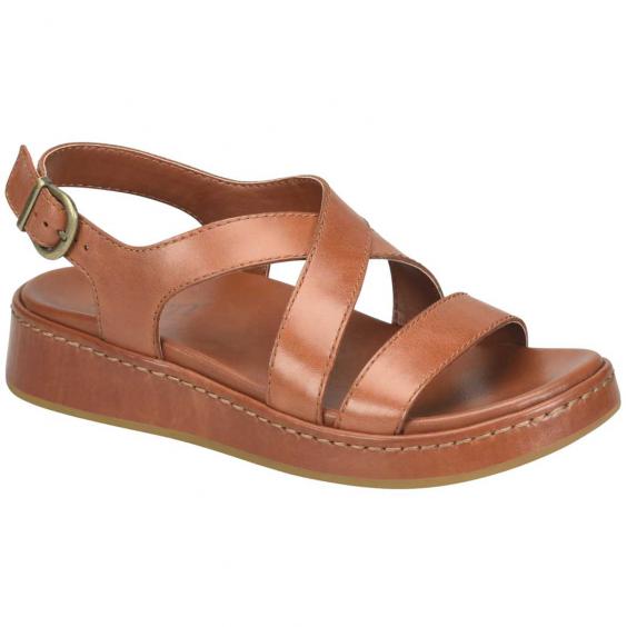 Born Victoria Wedge Sandal Dark Tan (Women's)