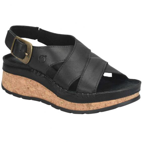 Born Kavala Wedge Sandal Black (Women's)