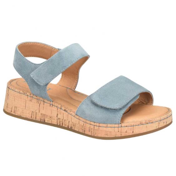 Born Cabanas Wedge Sandal Light Blue (Women's)