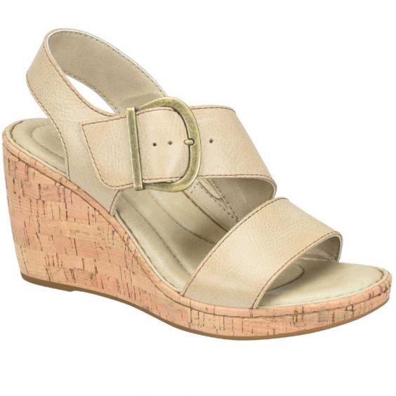 Born Sapphire Wedge Sandal Grey Stone (Women's)