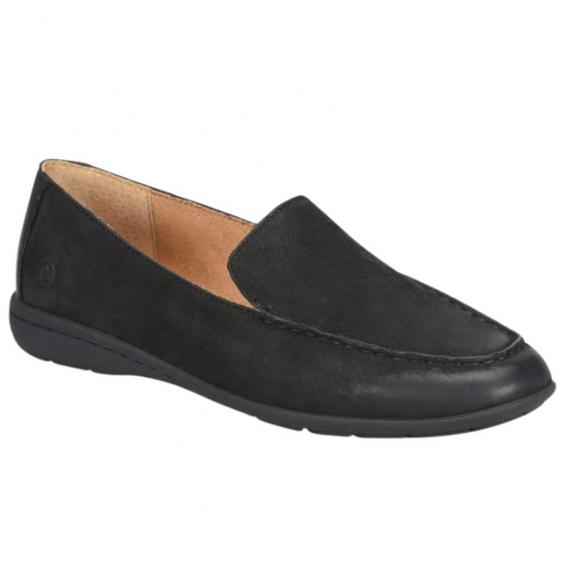 Born Fawn Loafer Black Nubuck (Women's)