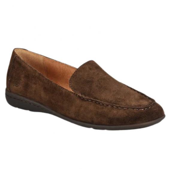 Born Fawn Loafer Chocolate Castagno Suede (Women's)