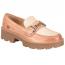 Born Carrera Buckle Platform Loafer Brown Combo (Women's)