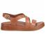 Born Victoria Wedge Sandal Dark Tan (Women's) 1