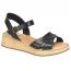 Born Cannes Wedge Sandal Black (Women's)