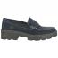 Born Carrera Platform Loafer Navy River Suede (Women's) 1