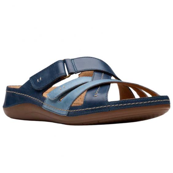 Clarks Cecily Slide Sandal Blue Combi (Women's)