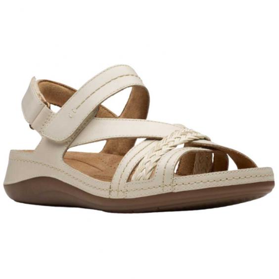 Clarks Cecily Strap Sandal Cream (Women's)