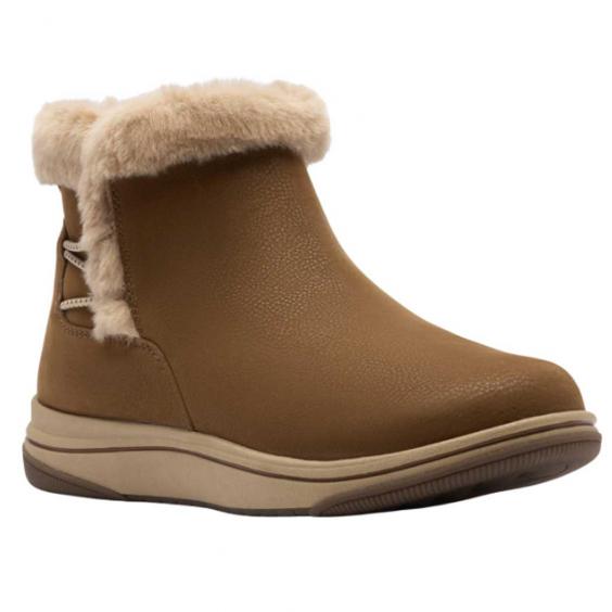 Clarks Breeze Fur Bootie Dark Tan (Women's)