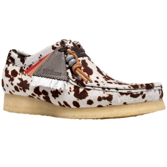 Clarks Wallabee Crepe Chukka Brown Cow Print (Women's) Clarks Wallabee Crepe Chukka Brown Cow Print (Women's)