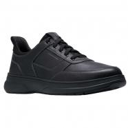 Clarks Mullan Easy Sneaker Black Leather (Men's)