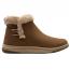 Clarks Breeze Fur Bootie Dark Tan (Women's) 1