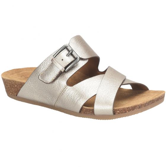 Comfortiva Gervaise Wedge Sandal Grey-Gold (Women's)