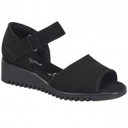 Comfortiva Daniella Wedge Sandal True Black (Women's)